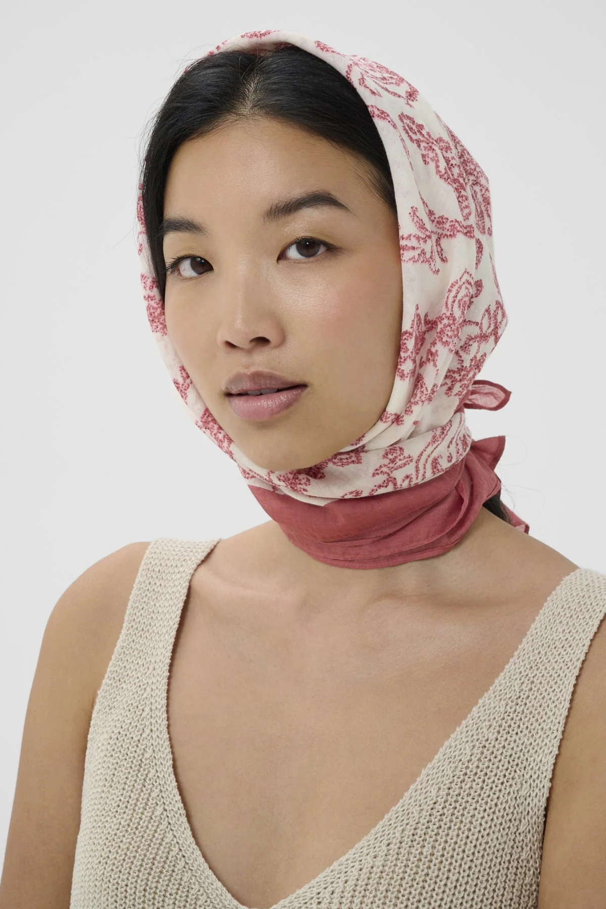 Phi Scarf Peach Blossom Dot Paisley - Image 5