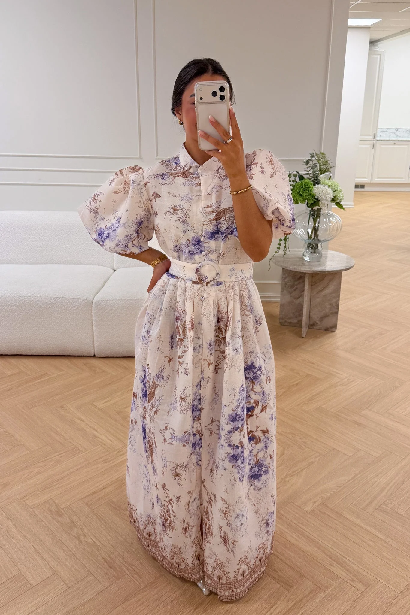 Clair Midi Dress Beige - Image 3
