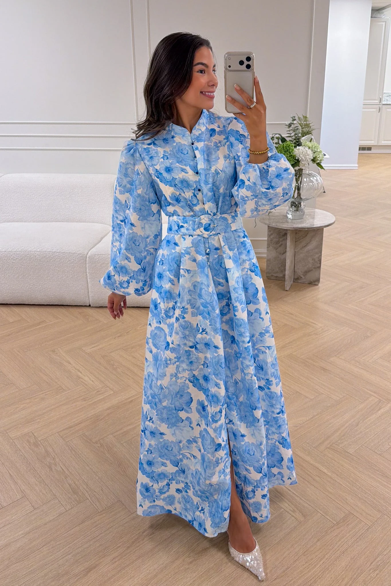 Chloe Maxi Dress Blue - Image 3