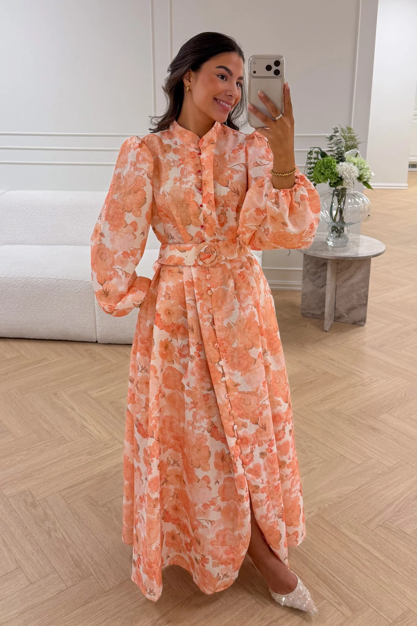 Chloe Maxi Dress Orange - Image 3