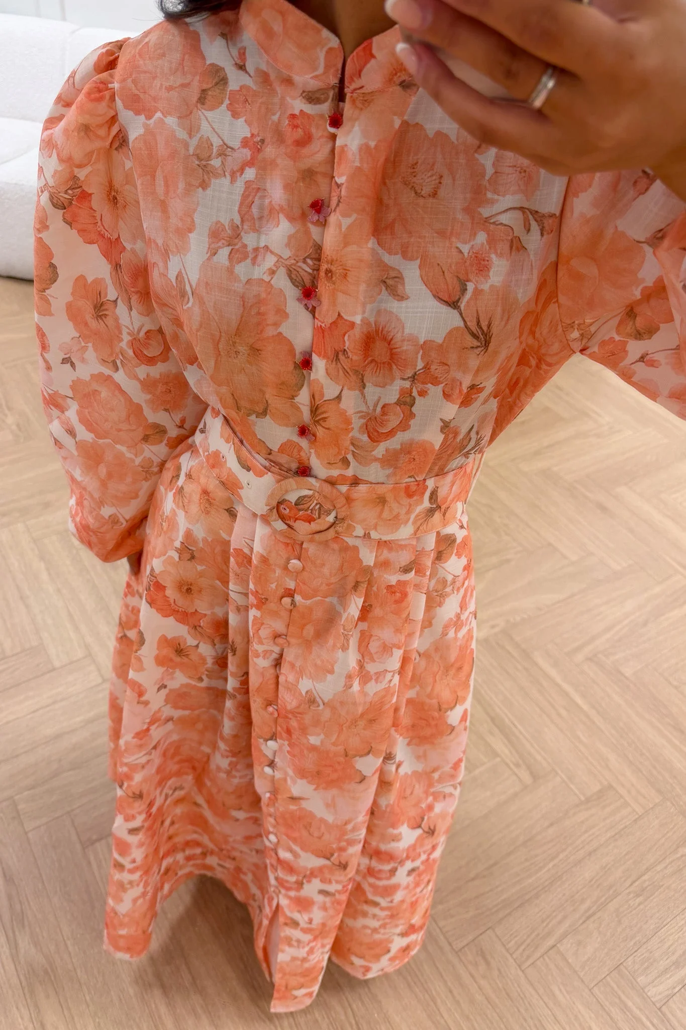 Chloe Maxi Dress Orange - Image 4