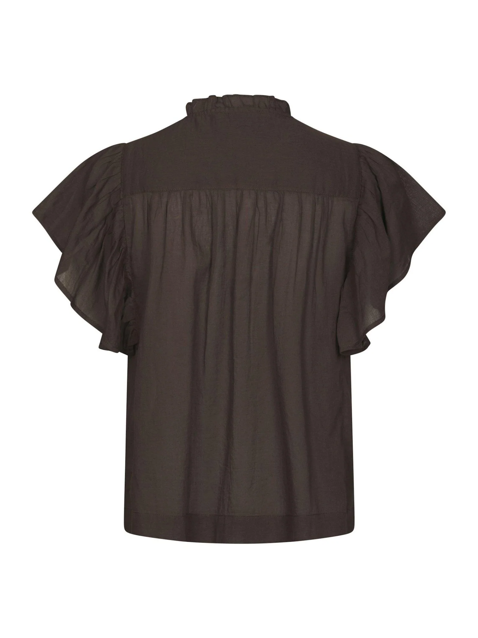 Vinsa S Voile Top Dark Brown - Image 10