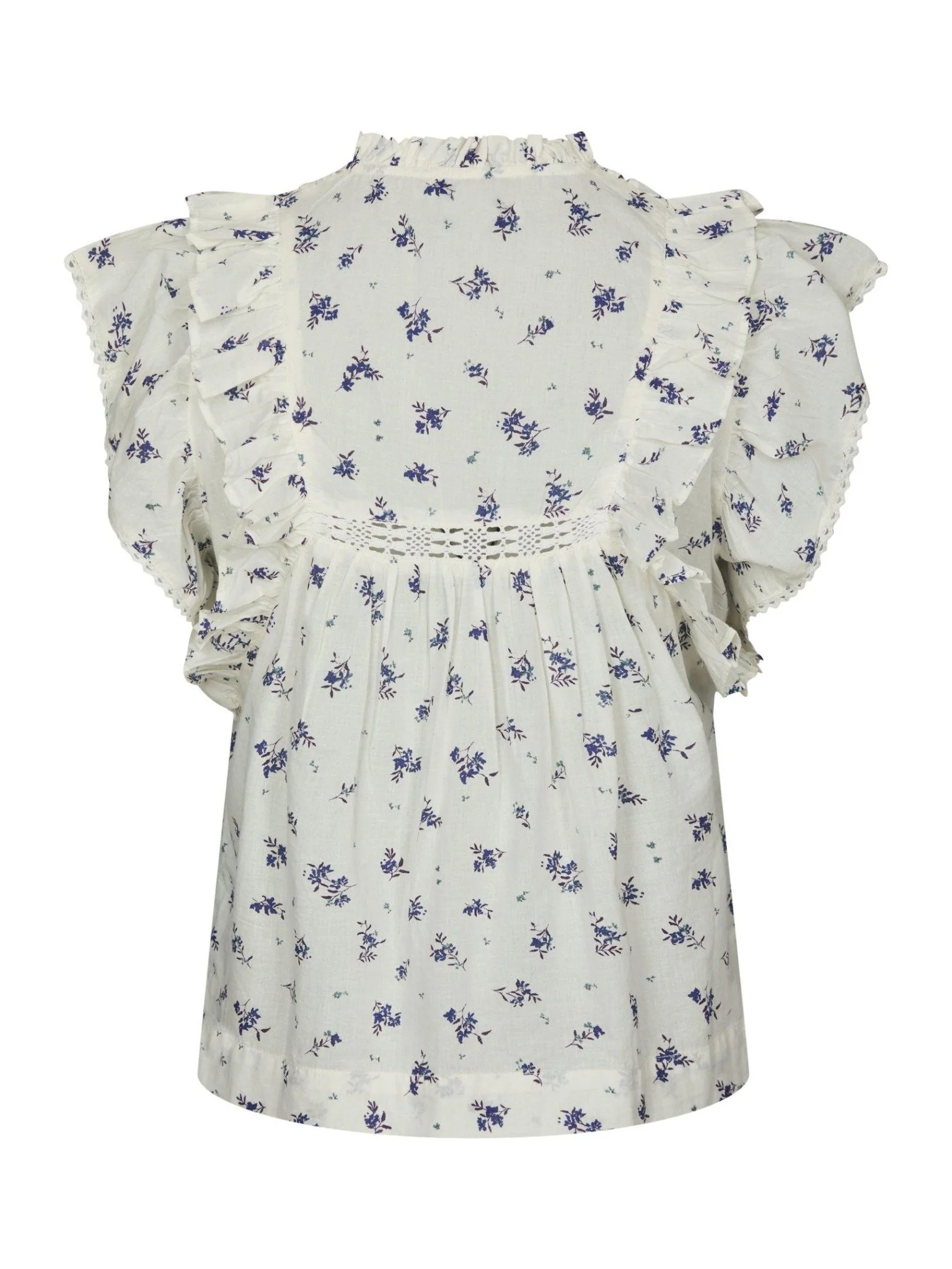 Jayla Small Blossom Top White Blue - Image 11