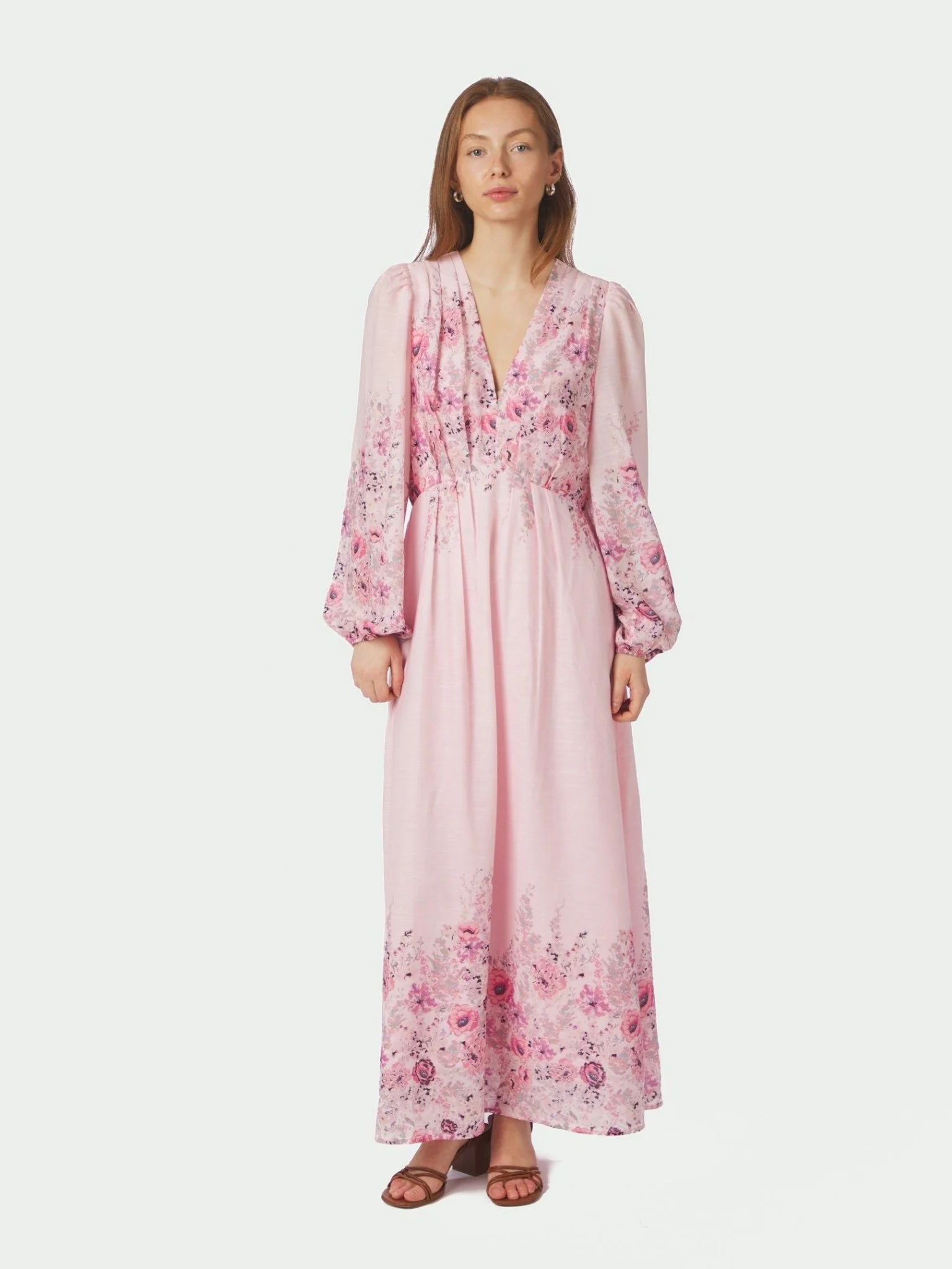 Silfi Flower Print Dress Dusty Rose - Image 4