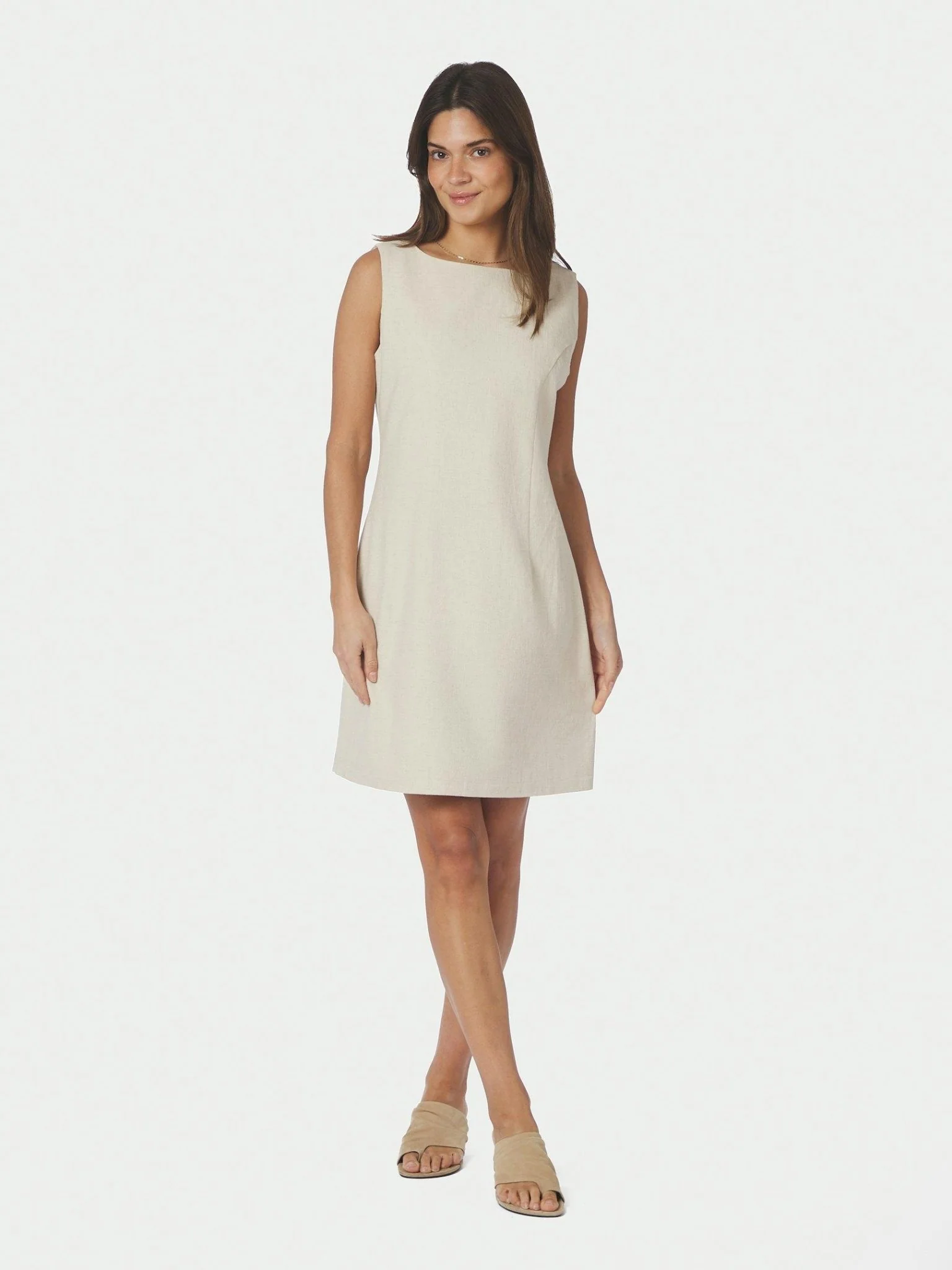 Bruna Ramie Dress Natural - Image 5