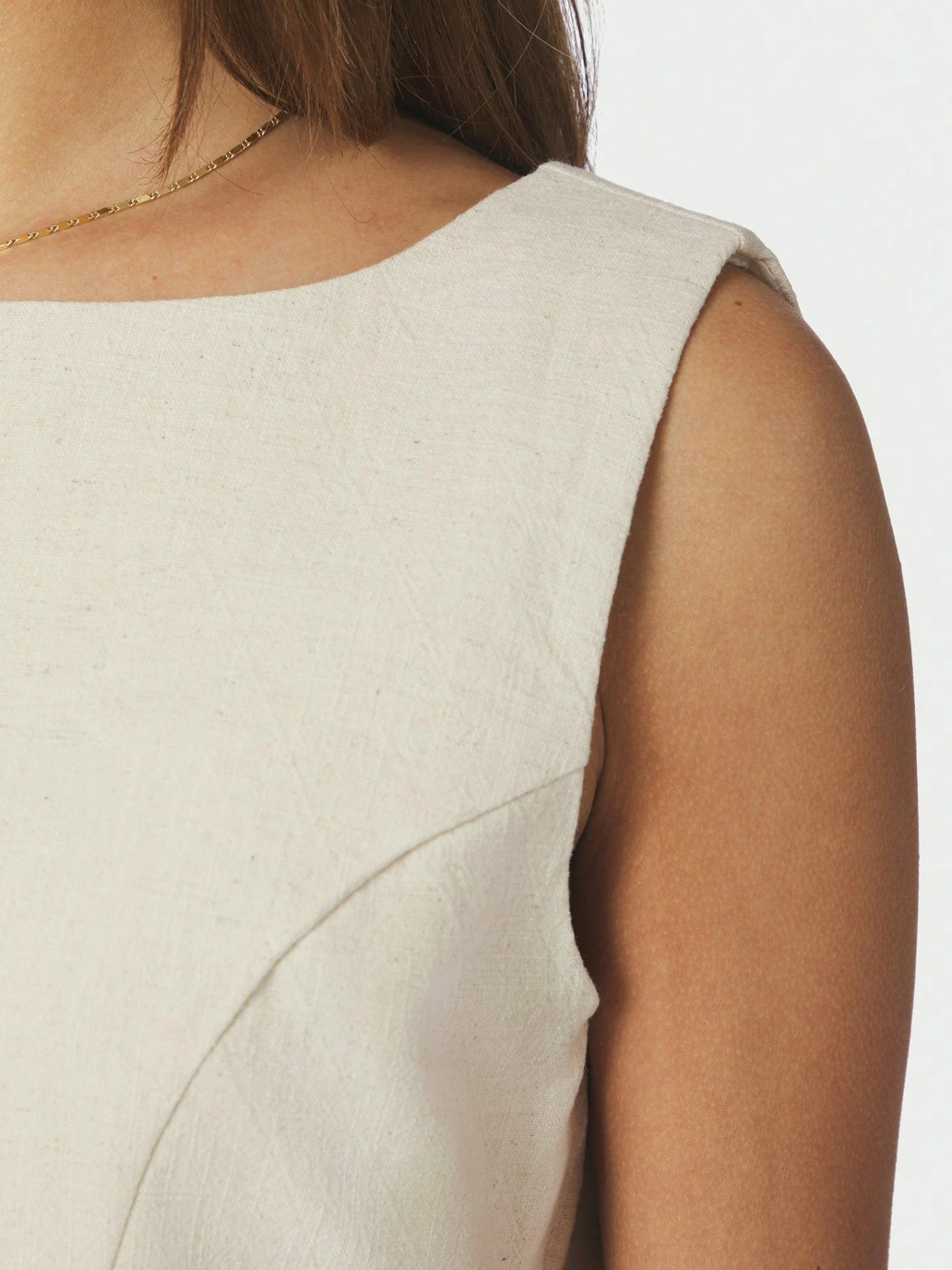 Bruna Ramie Dress Natural - Image 7