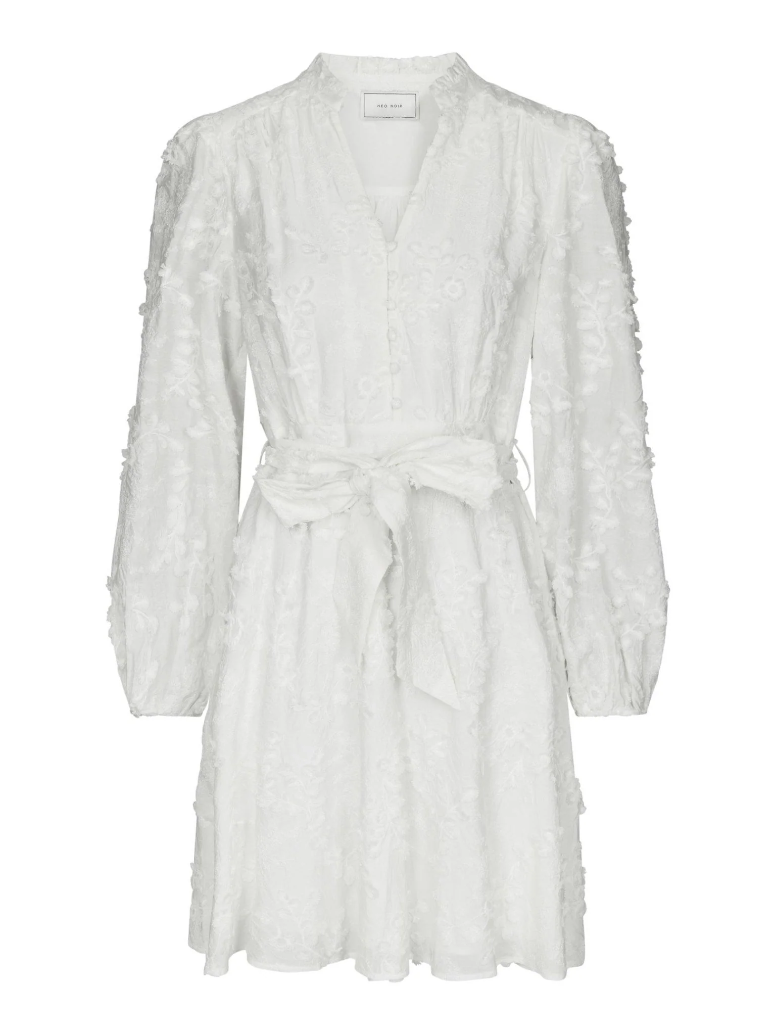 Monnie Embroidery Dress White - Image 2