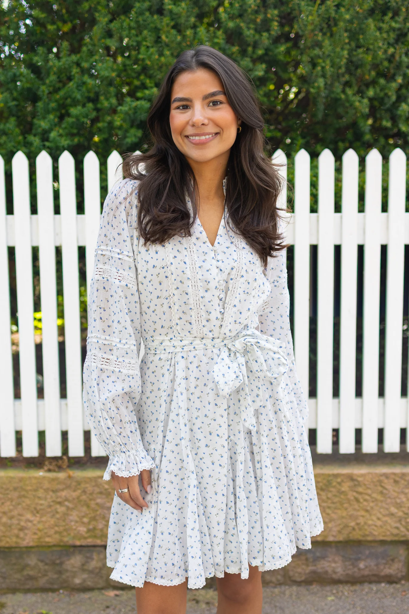 Birgitte Print Flower Dress Off White - Image 6
