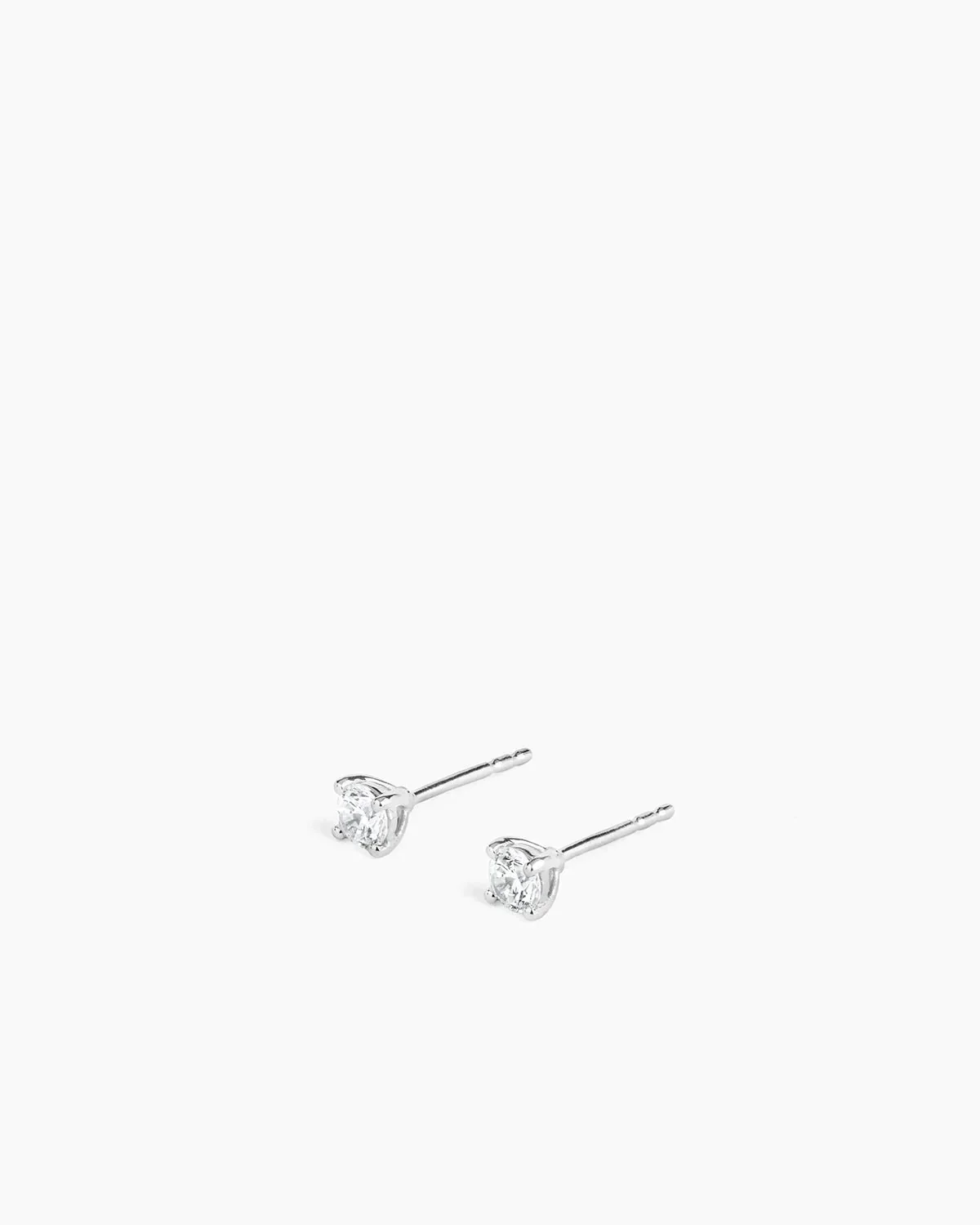 Studs Earrings 4 mm Silver - Image 3