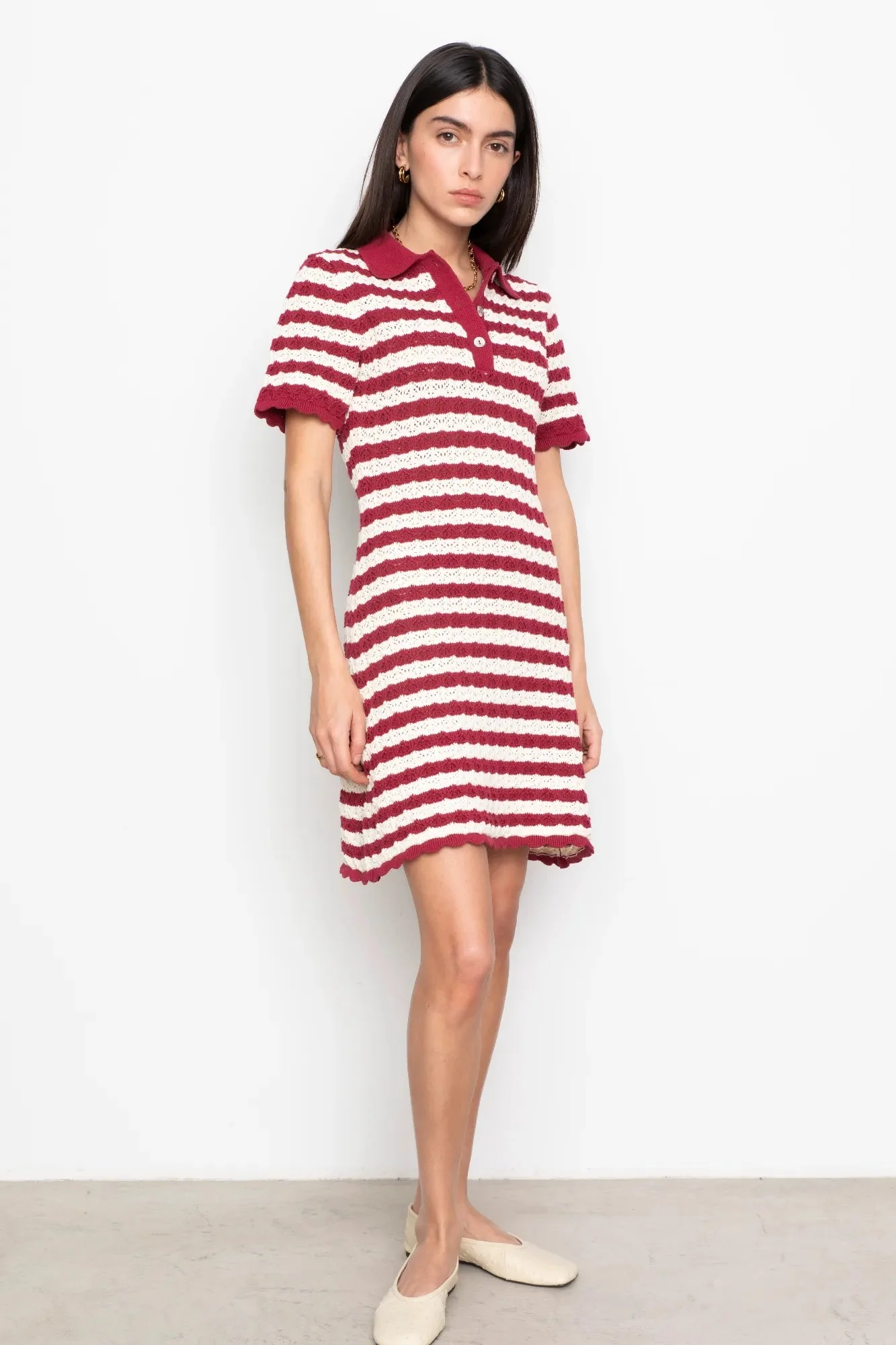 Emery Dress Berry Stripe - Image 2
