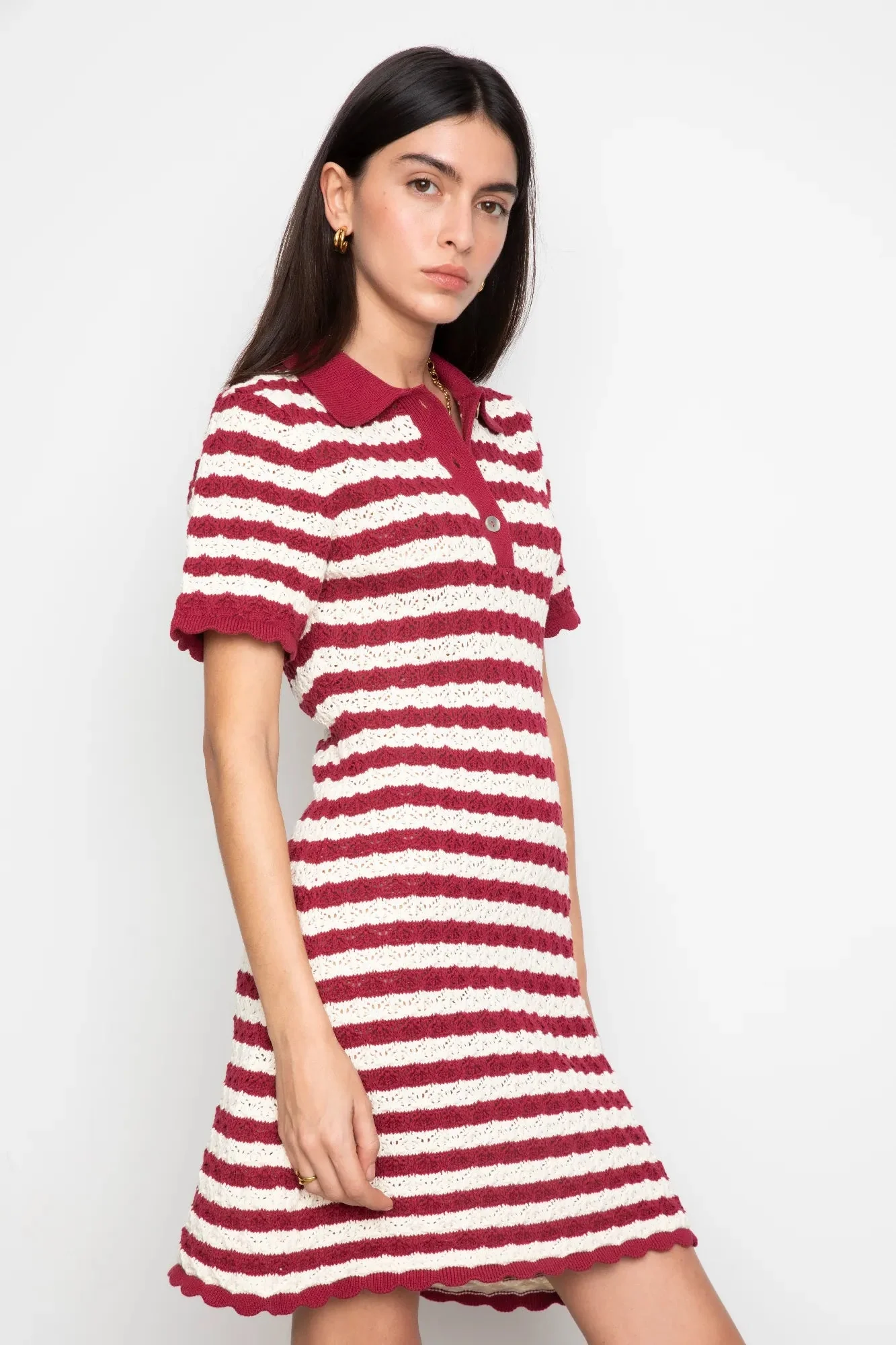 Emery Dress Berry Stripe - Image 3