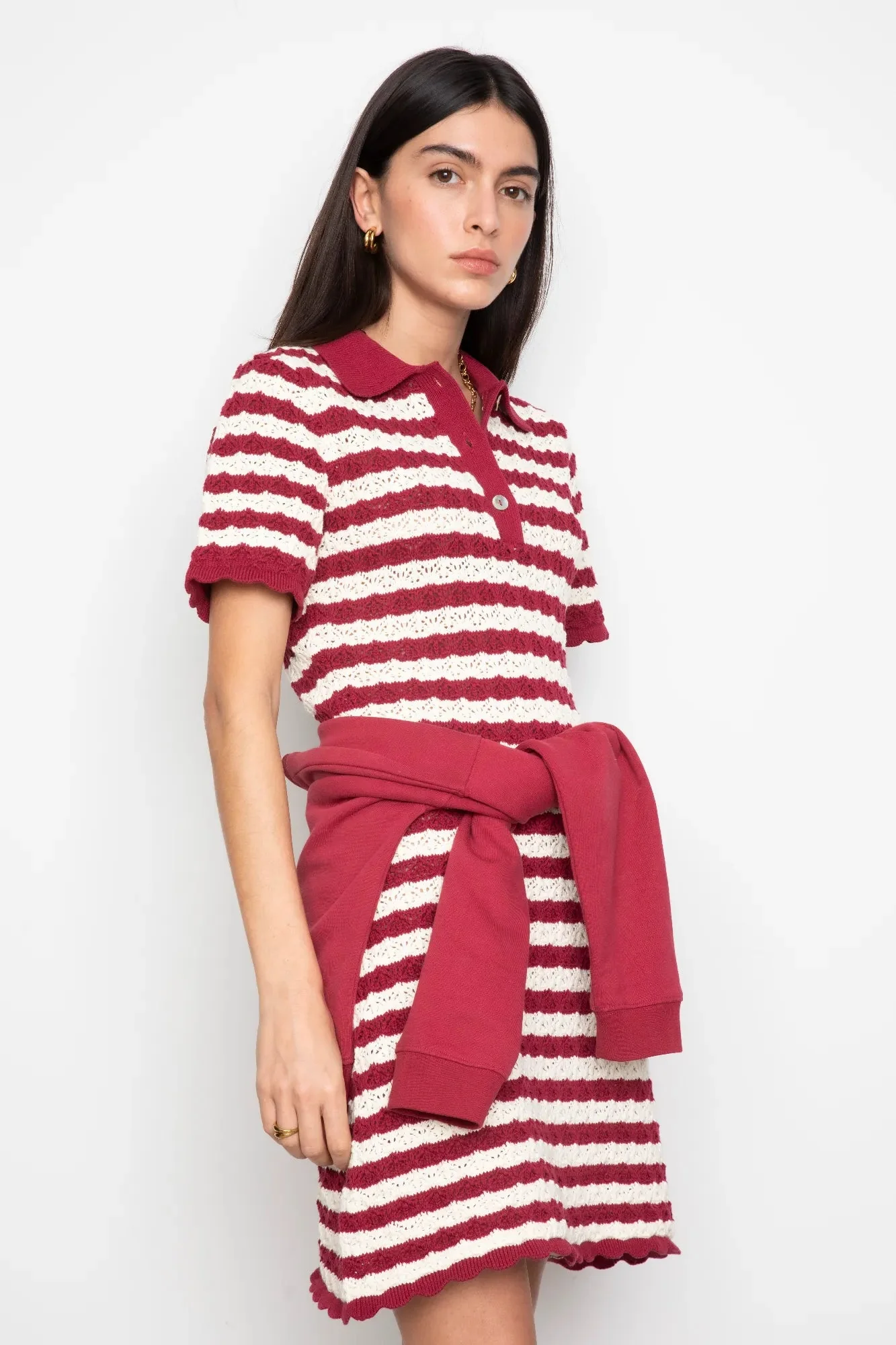 Emery Dress Berry Stripe - Image 5