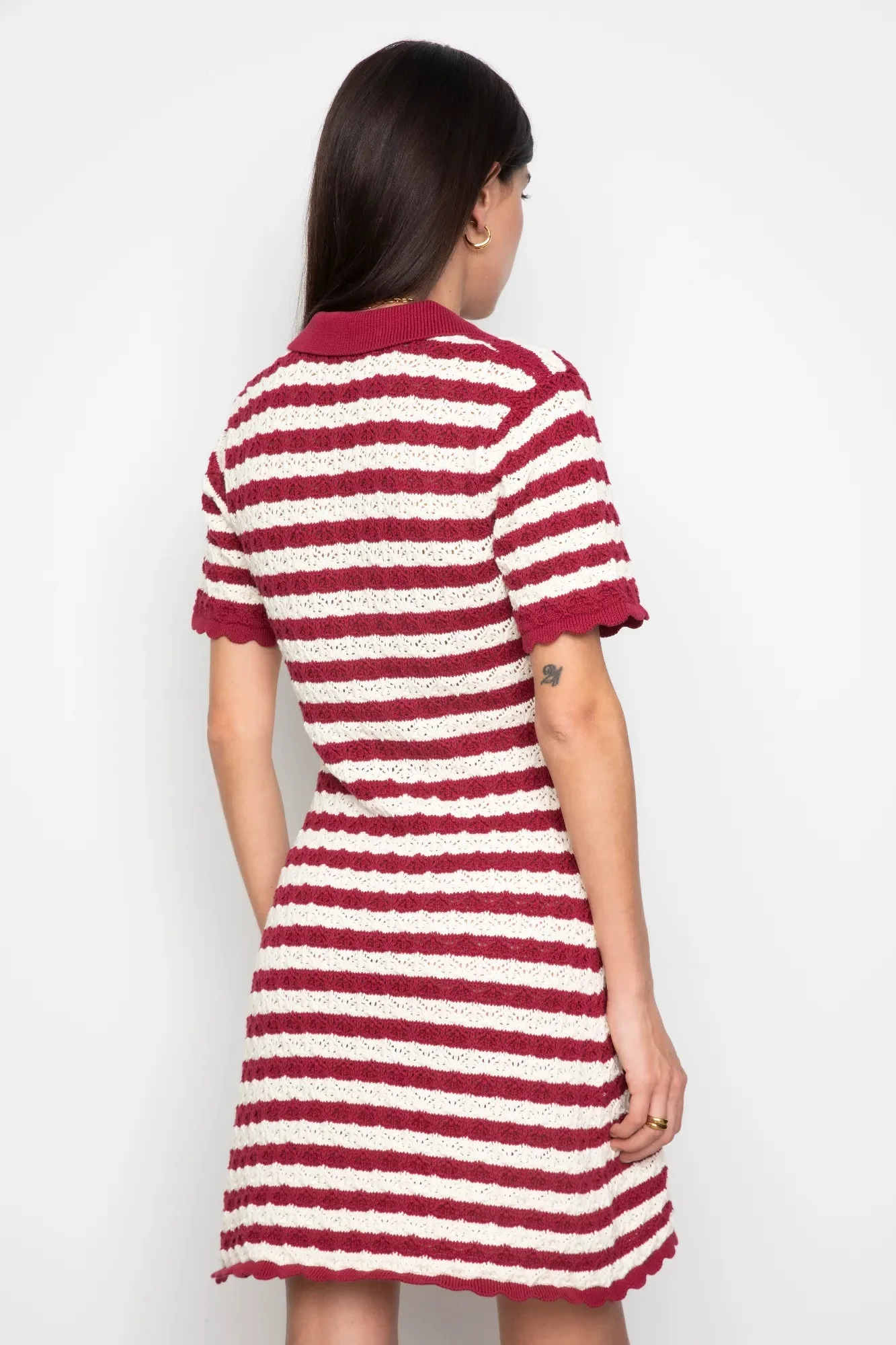 Emery Dress Berry Stripe - Image 6