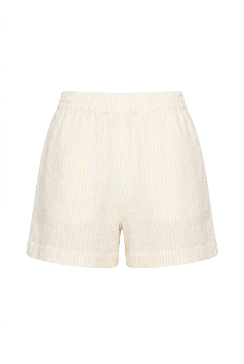 Bianca Crepe Shorts Light Yellow Stripe - Image 2