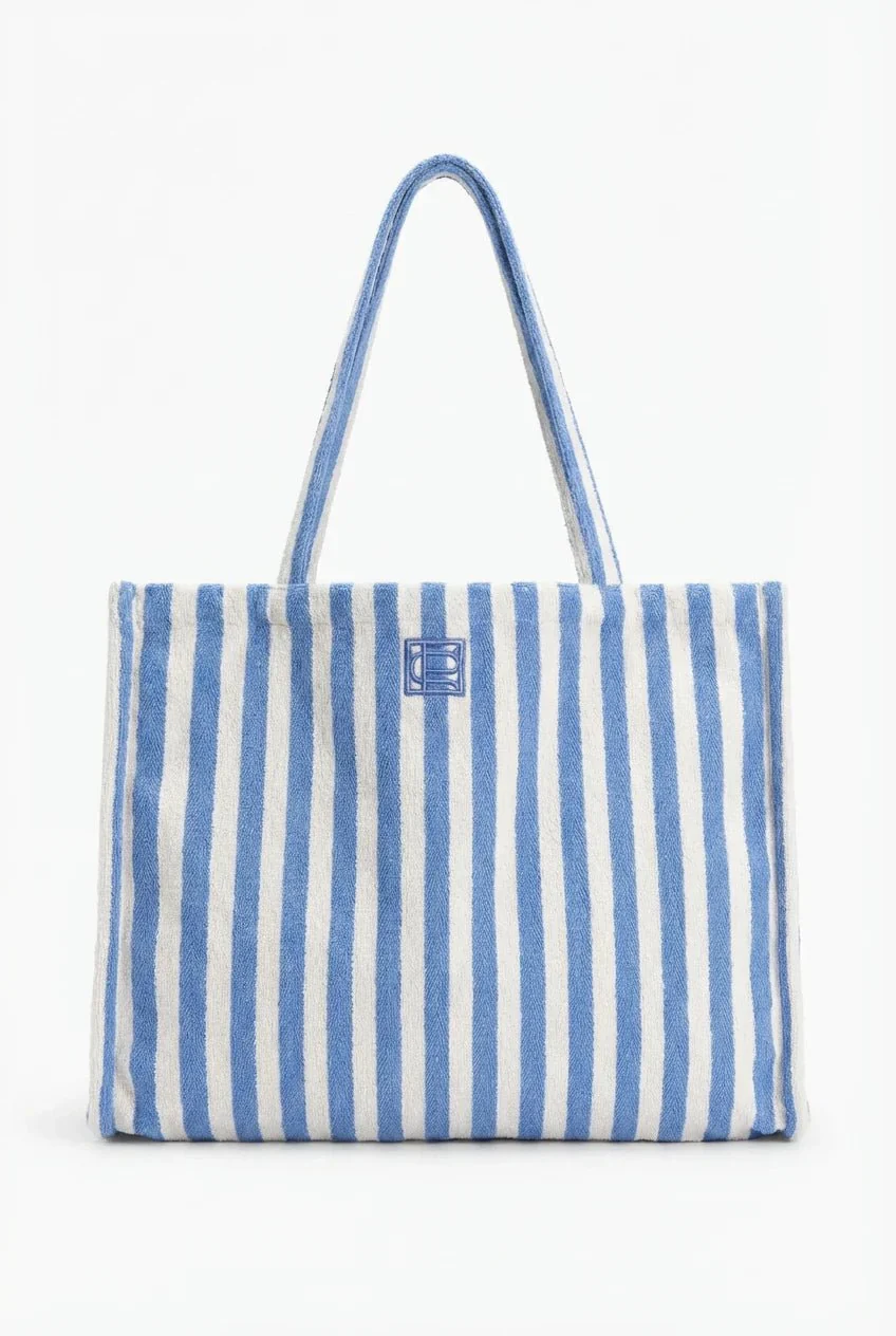 Ivy Tote Bag Blue Stripe
