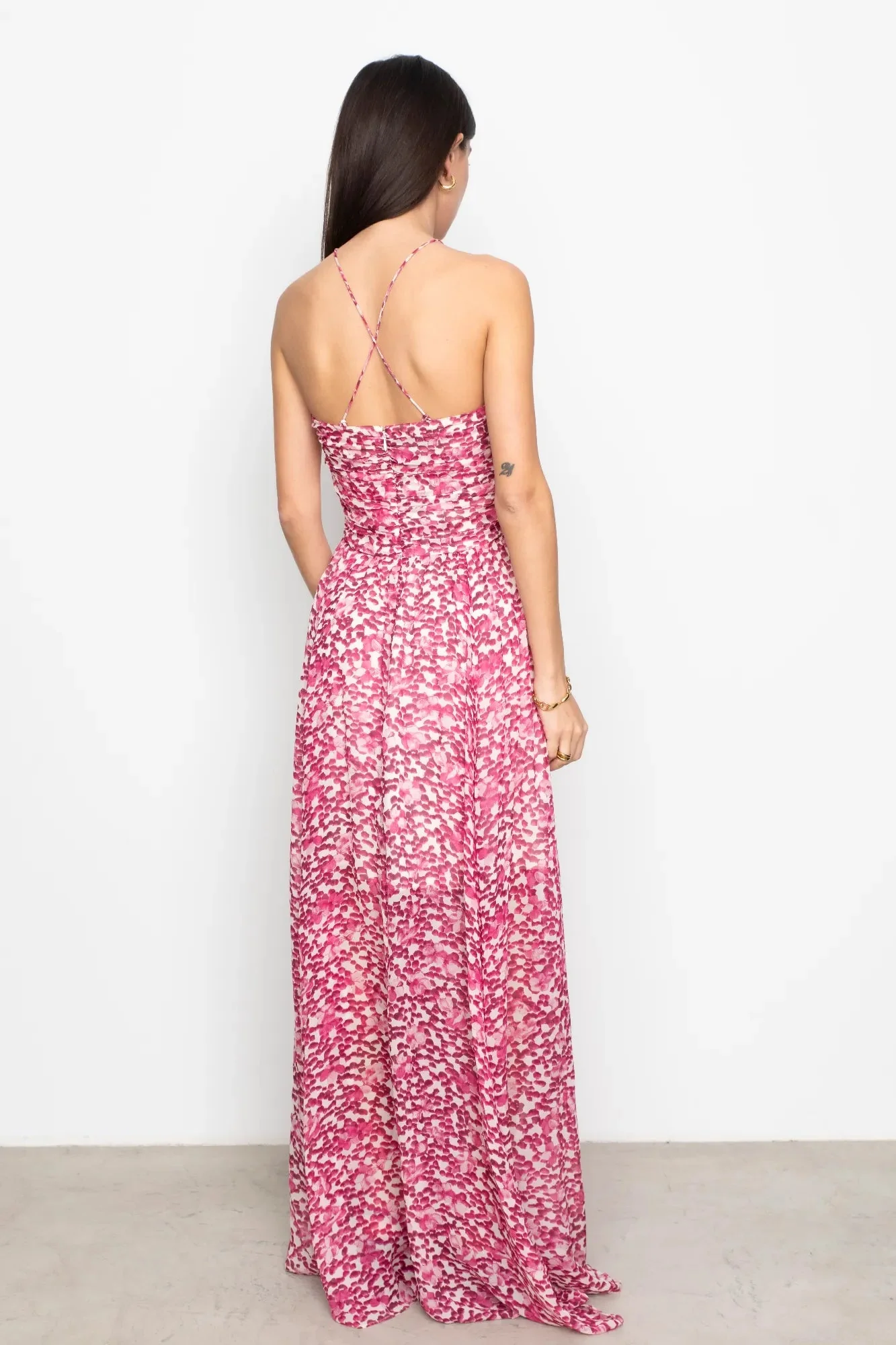 Bree Dress Berry Viola Print - Image 12
