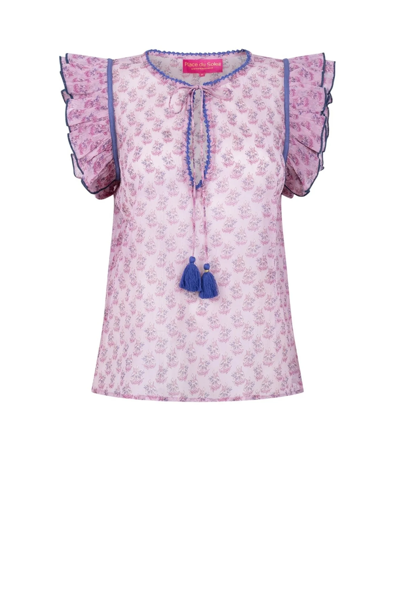 Chiffon Blouse Small Rosa Flower