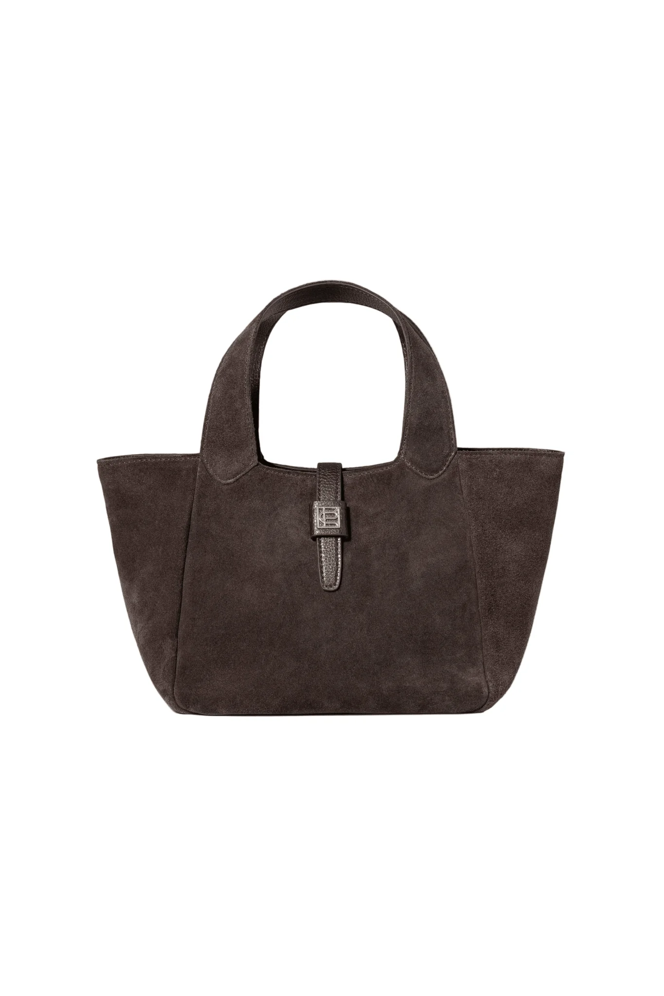 Lucille Tote Bag Small Dark Brown Suede