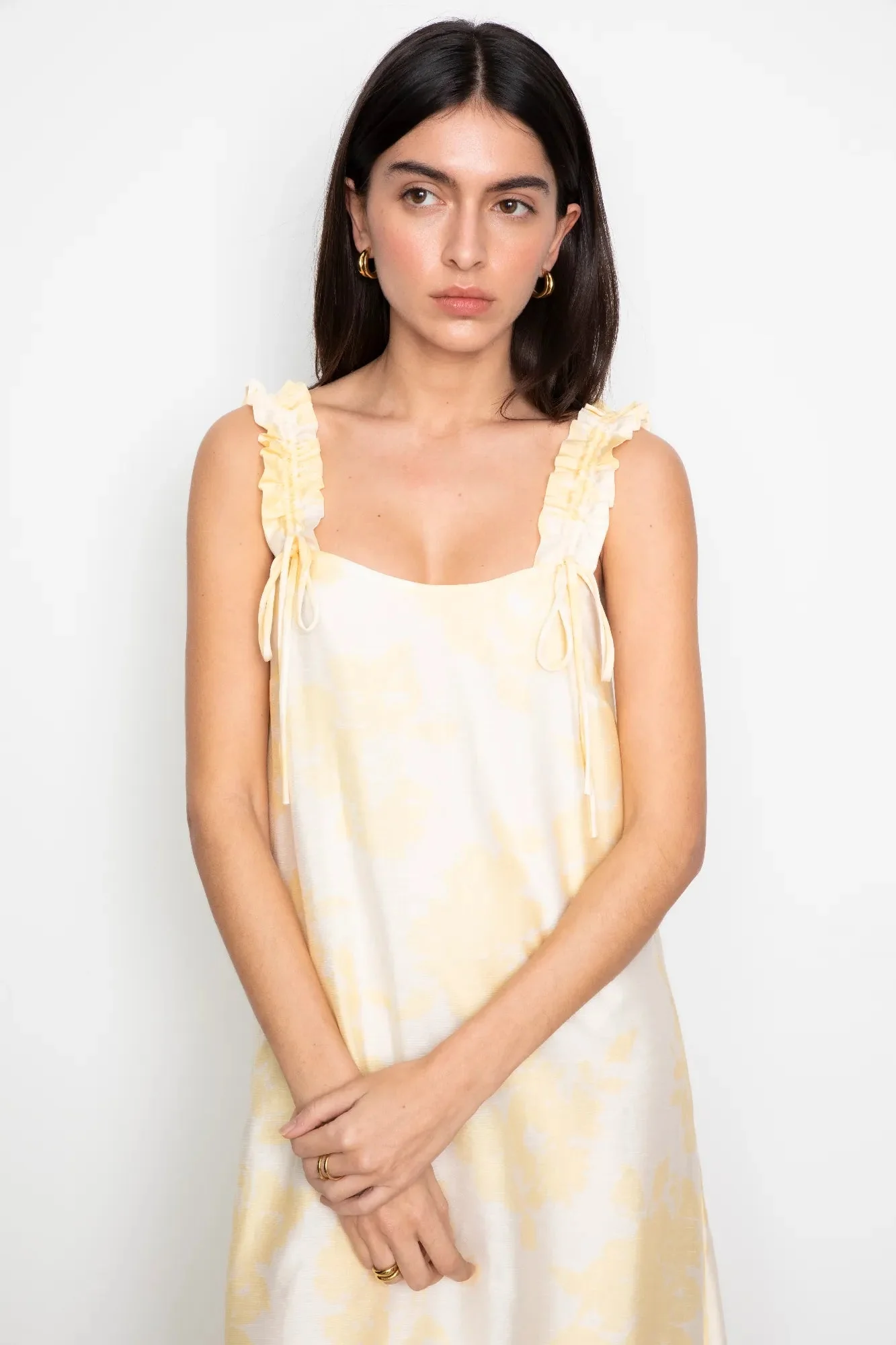Zaha Dress Yellow Floral Print - Image 6