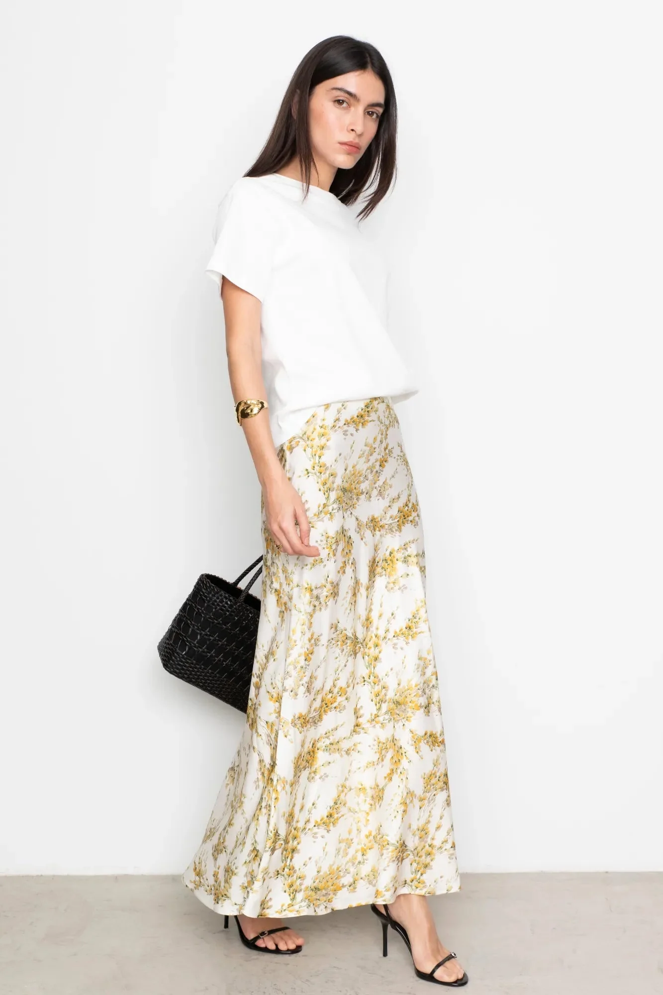 Lune Skirt Yellow Mimosa Print - Image 4