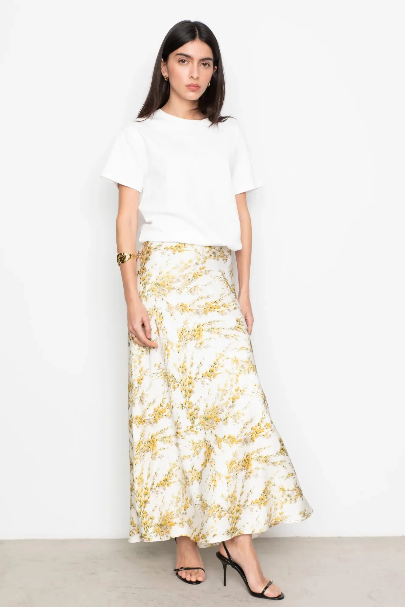 Lune Skirt Yellow Mimosa Print - Image 5