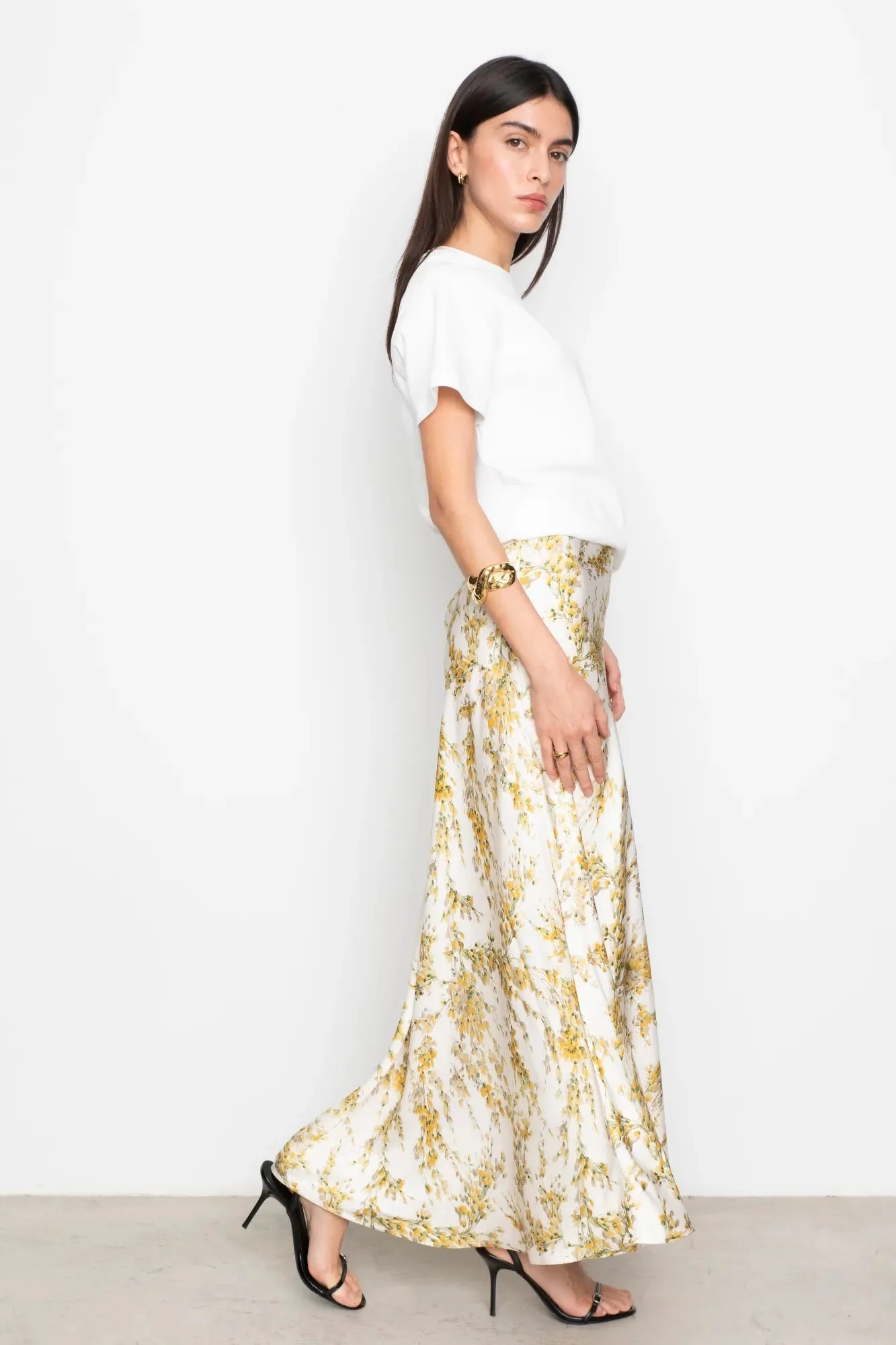 Lune Skirt Yellow Mimosa Print - Image 6