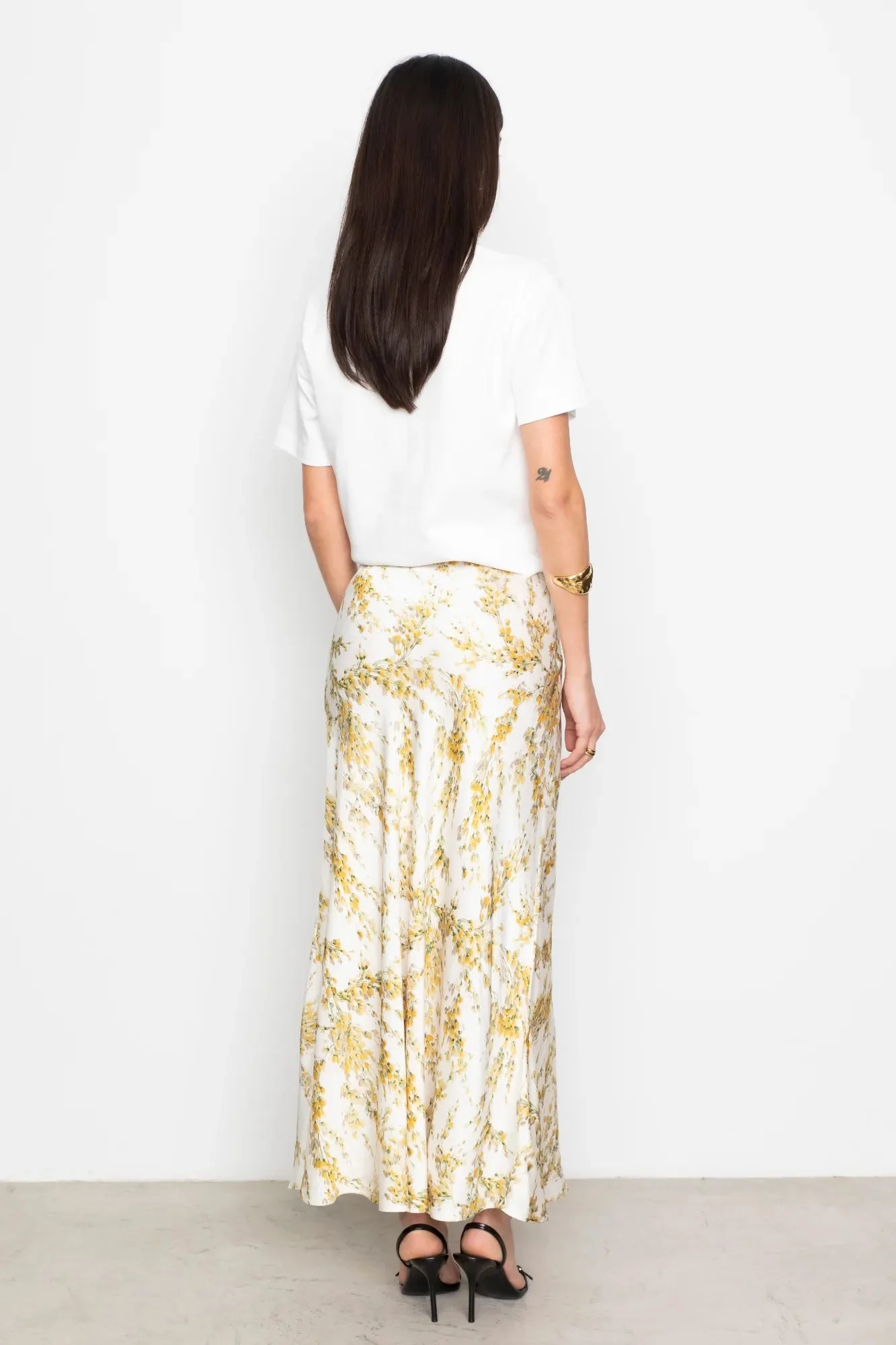 Lune Skirt Yellow Mimosa Print - Image 7