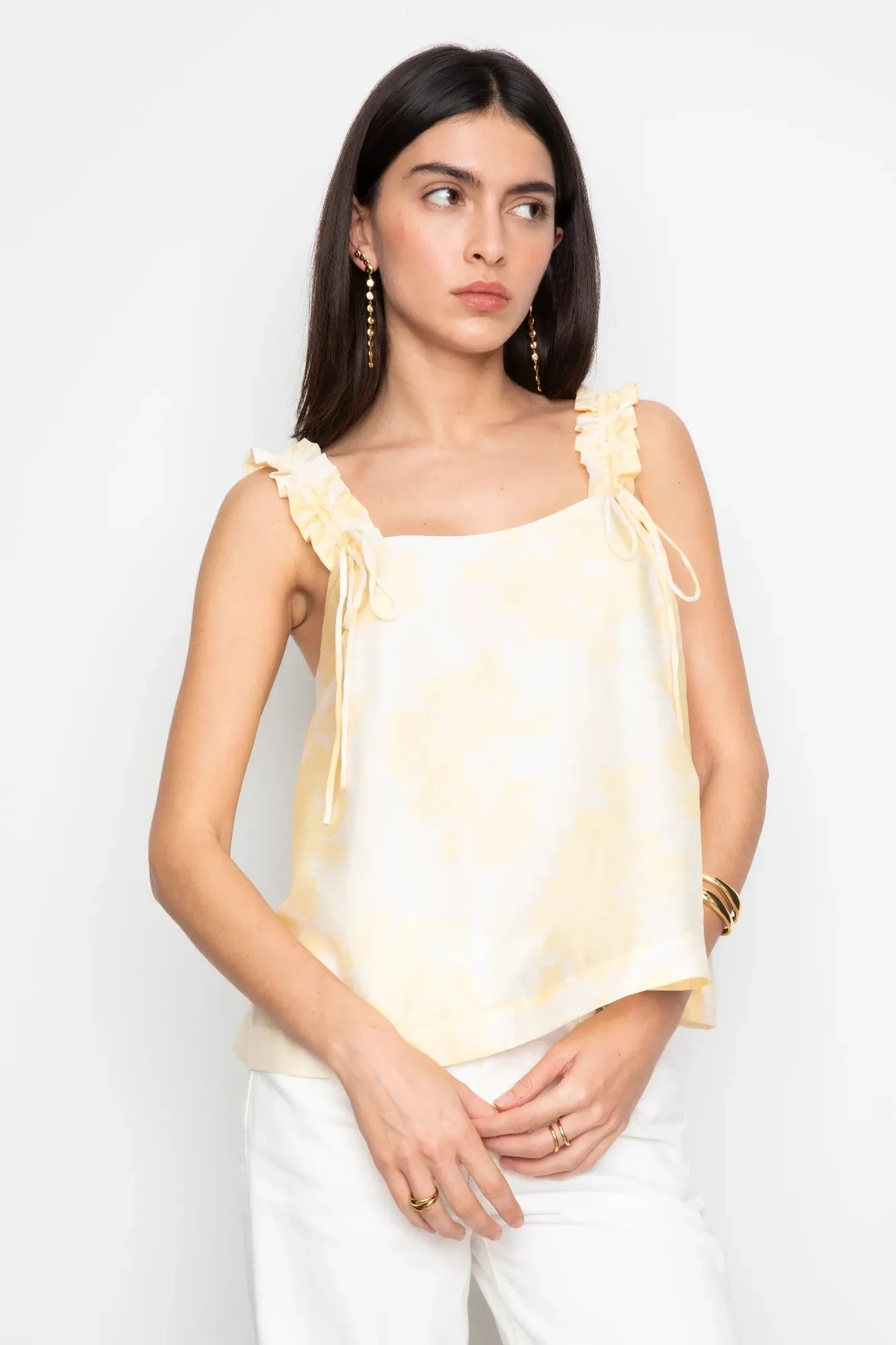 Zoe Top Yellow Floral Print - Image 3