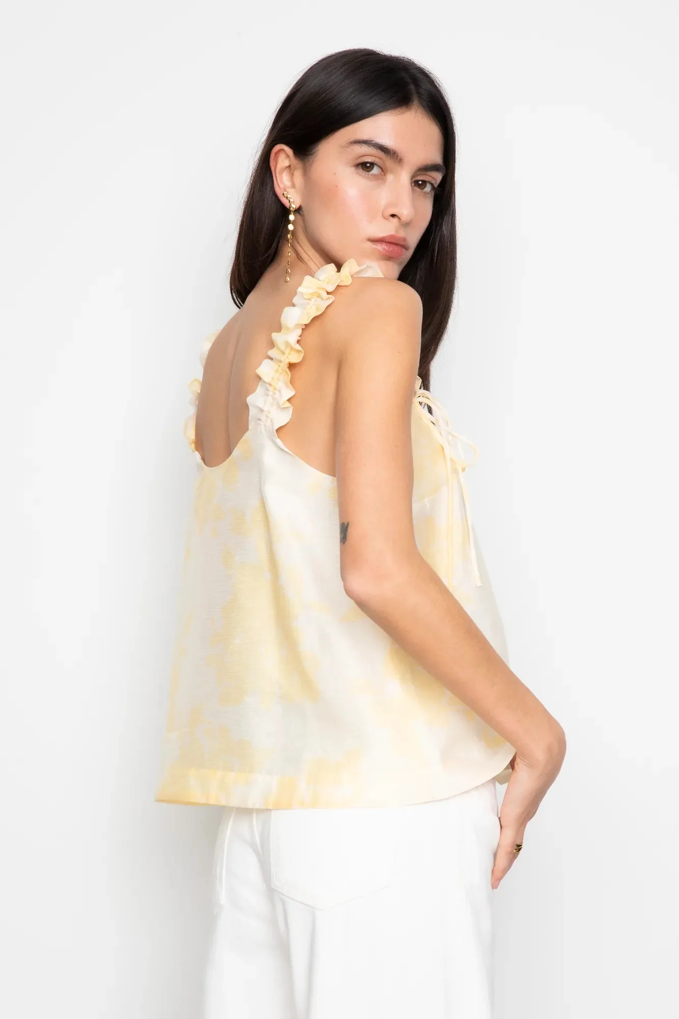 Zoe Top Yellow Floral Print - Image 4