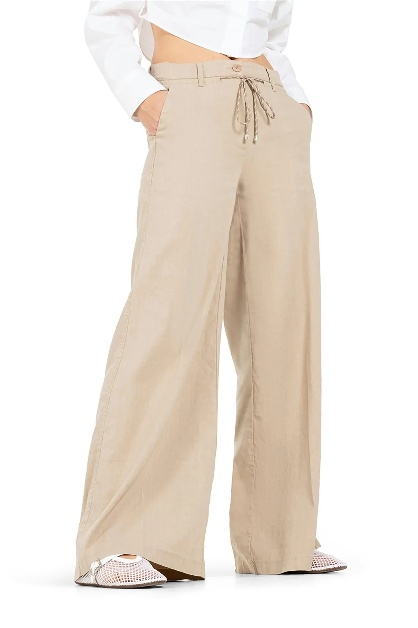 Adrienne Linen Pants Sandstorm - Image 3