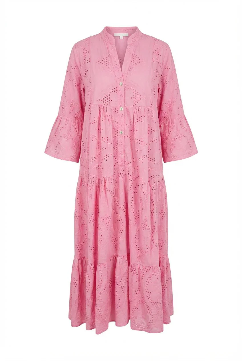 Mila Embroidery Dress Pink - Image 2