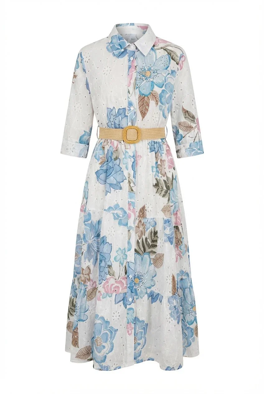 Eira Midi Dress Ciel Flower - Image 2