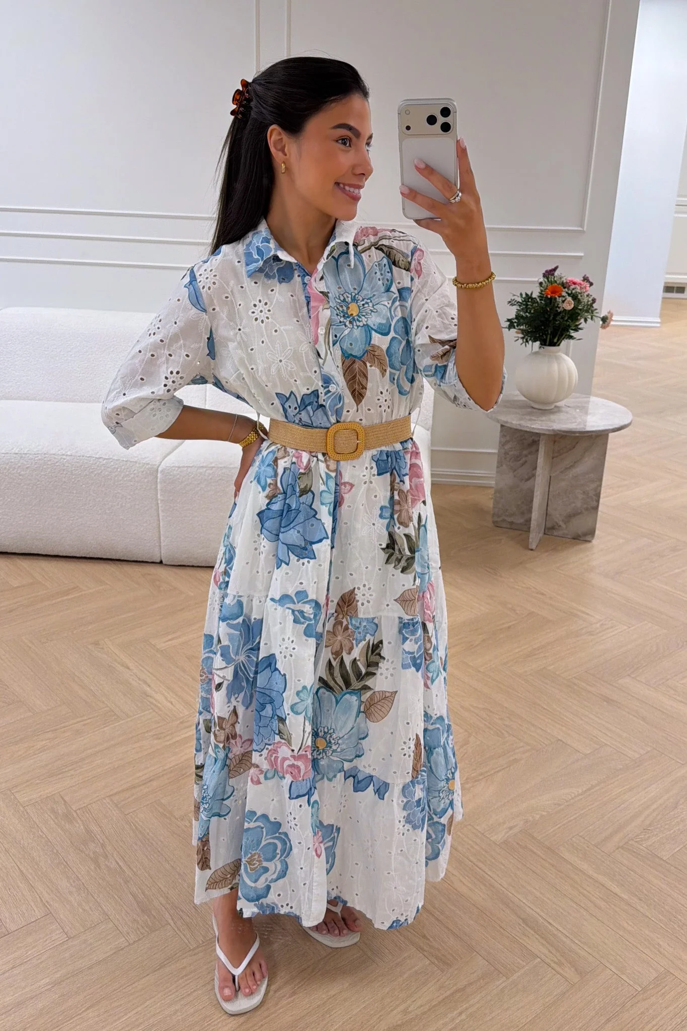 Eira Midi Dress Ciel Flower - Image 3