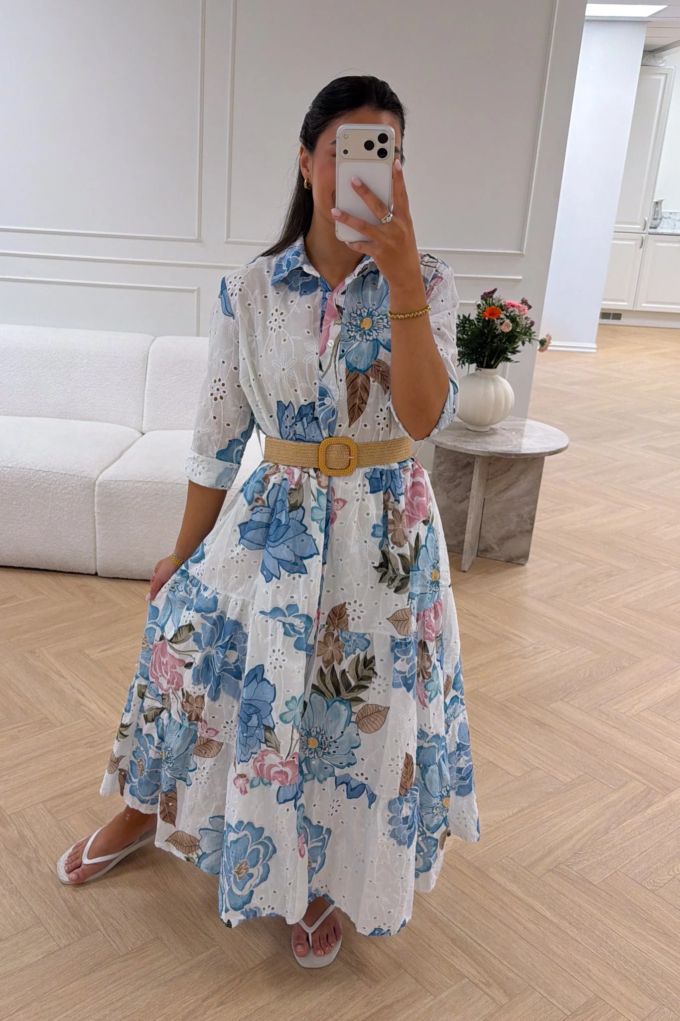 Eira Midi Dress Ciel Flower - Image 4