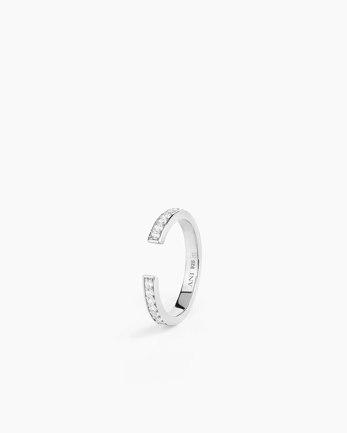 Aperto Pave Ring Silver - Image 3