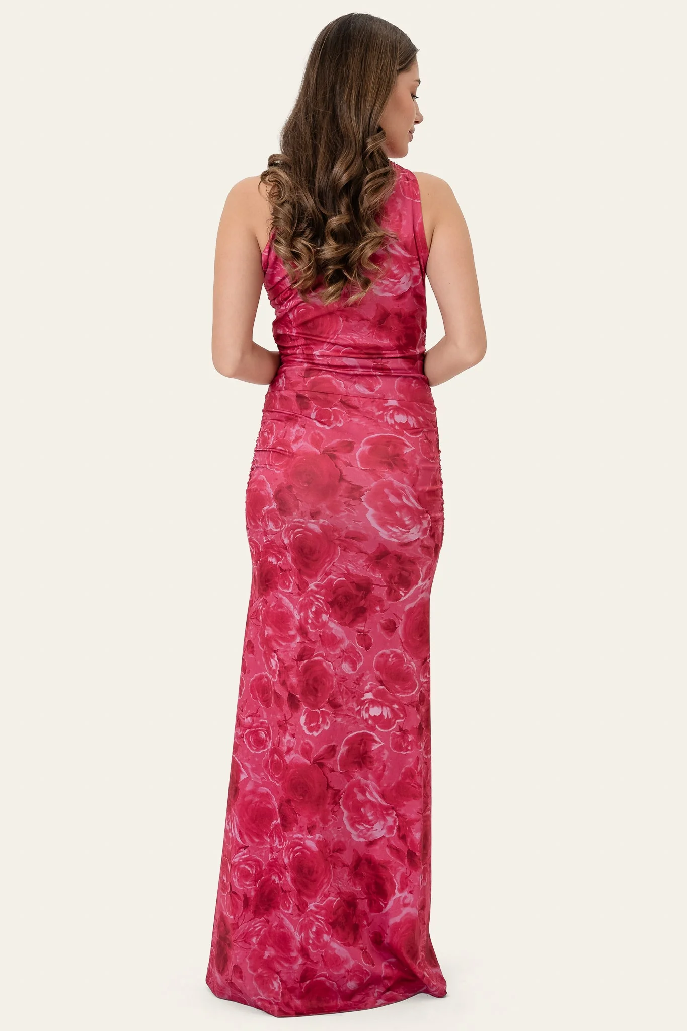 Andrea Maxi Dress Soft Rose Print - Image 5