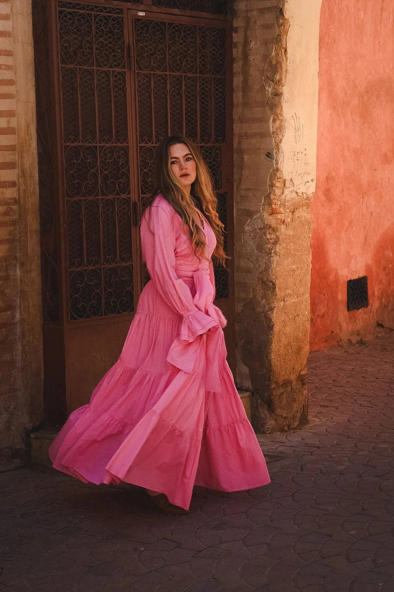 Coco Cotton Dress Pink - Image 6