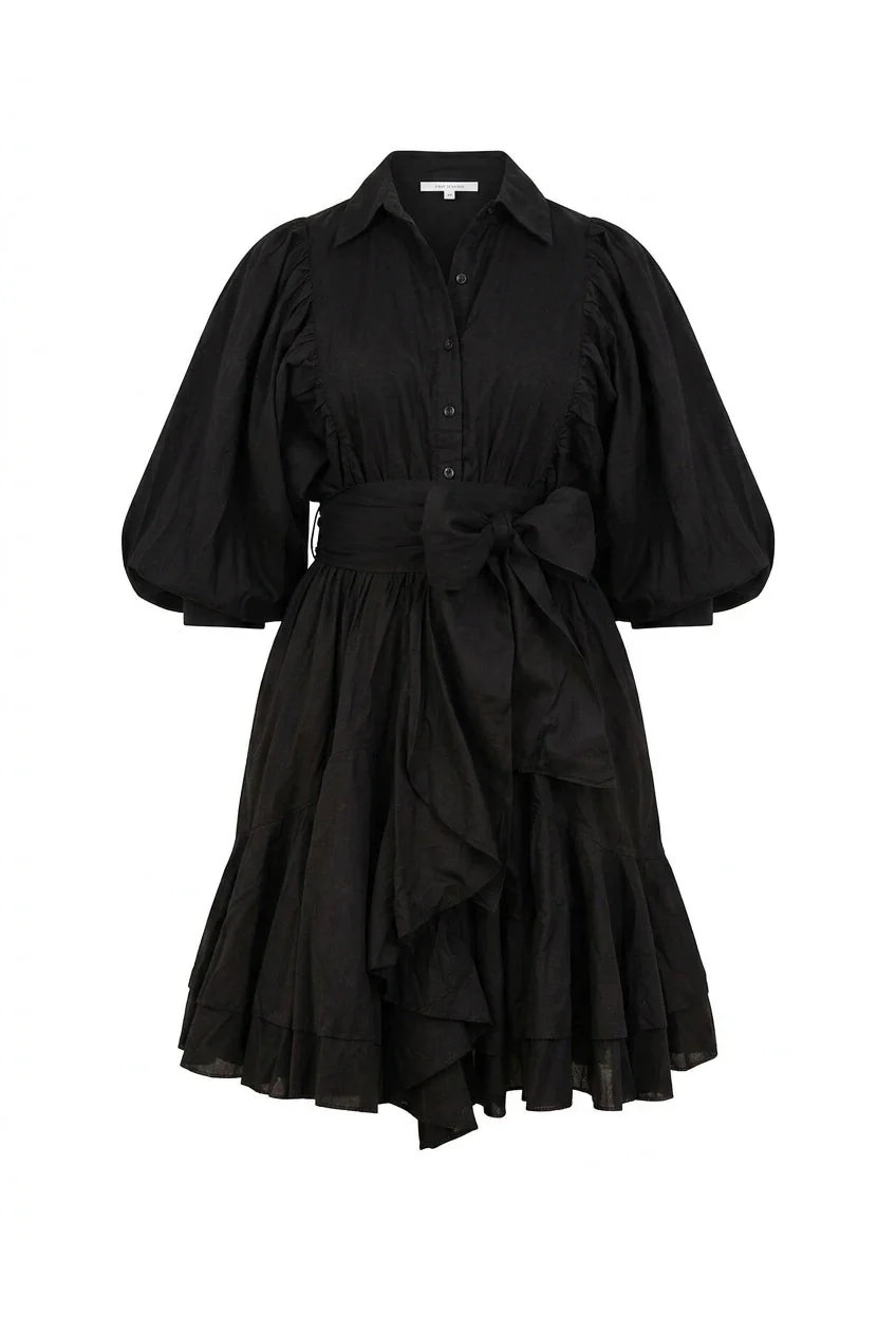 Cotton Ranch Dress Black - Image 2