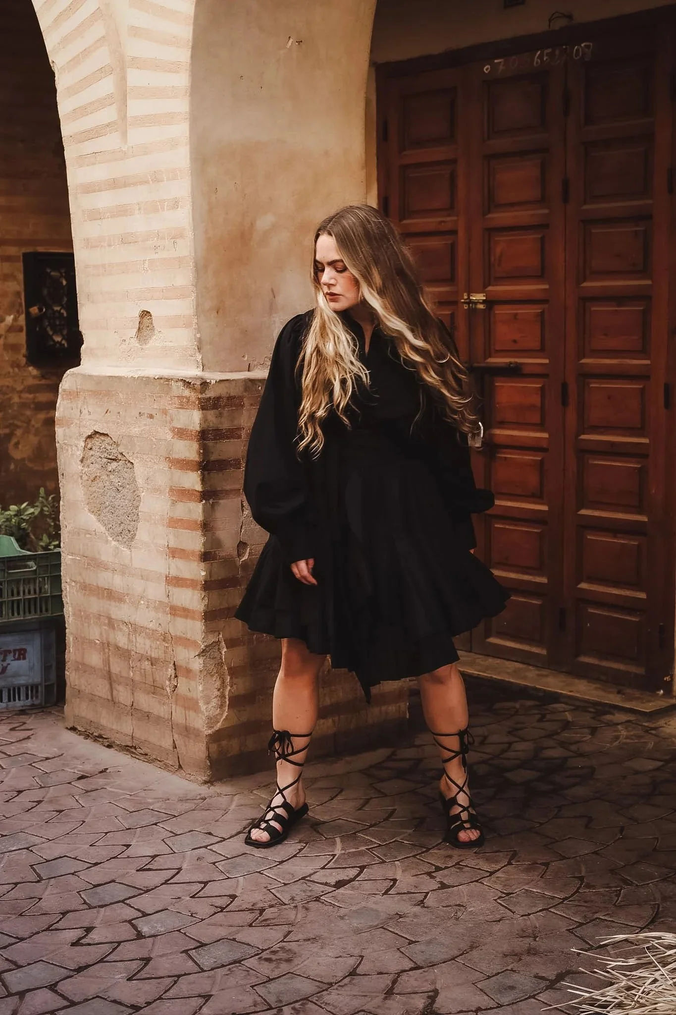 Cotton Ranch Dress Black - Image 5