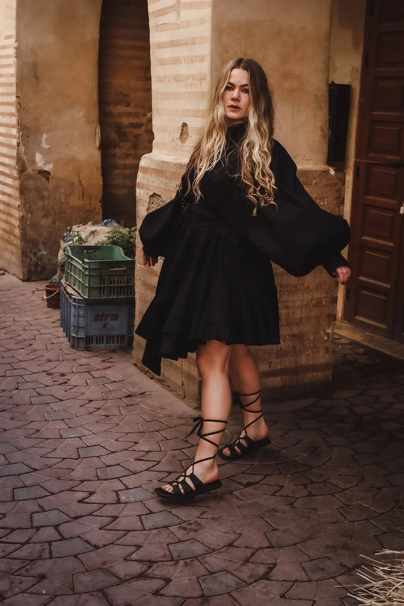 Cotton Ranch Dress Black - Image 9