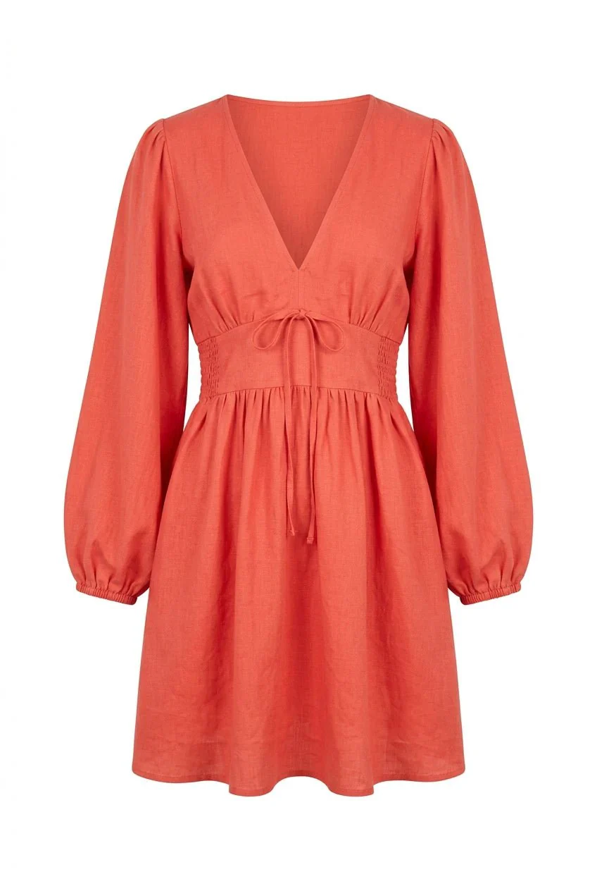 Amelie Dress Candid Apple Linen - Image 2