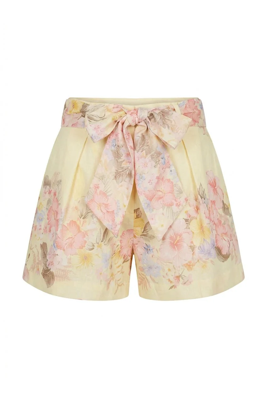 Spring Shorts Jaune Flower