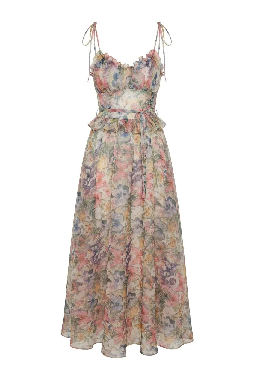 Butterfly Maxi Dress Vert