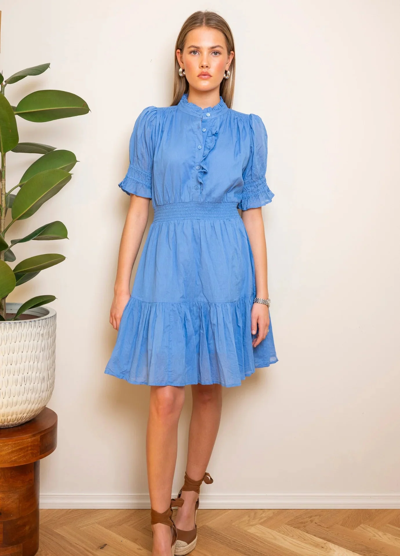 Millie Dress Blue Voille - Image 3