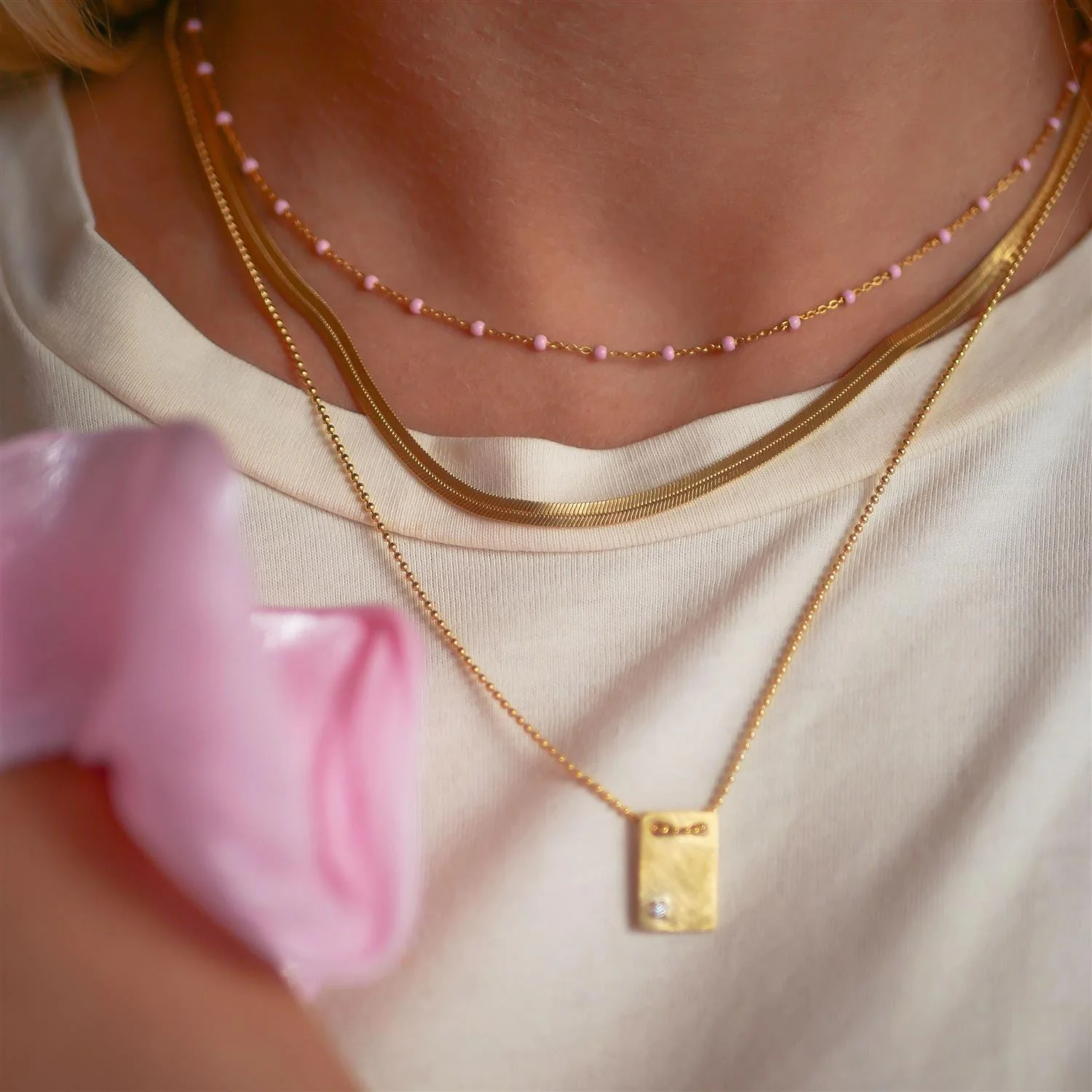Caroline Necklace Gold - Image 3