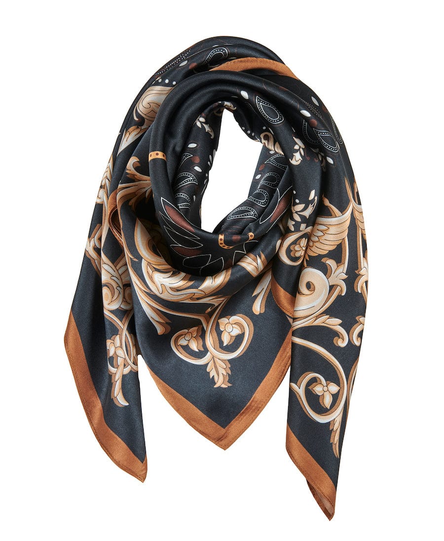 Lola Silk Scarf Black