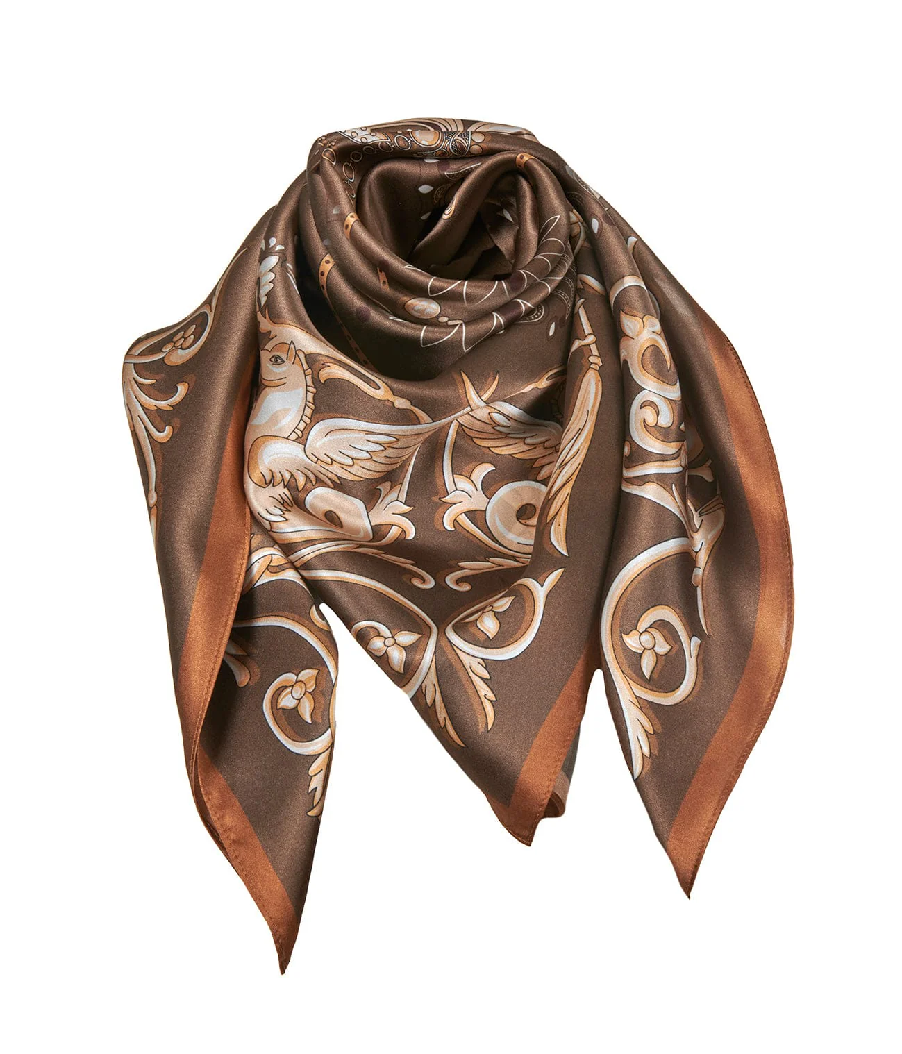 Lola Silk Scarf Brown - Image 2