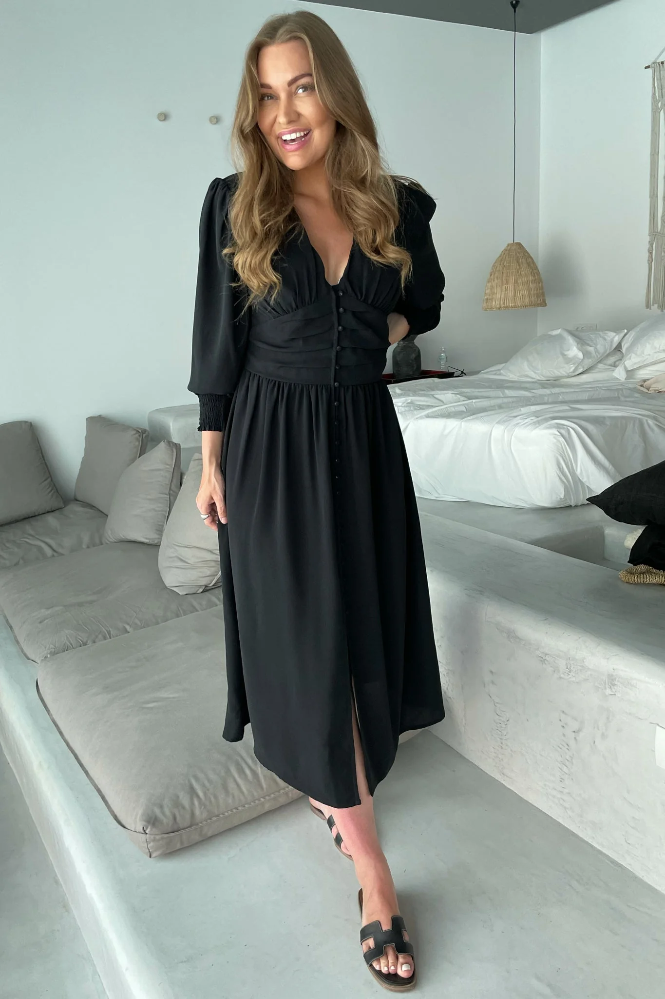 Adelic Long Dress Black