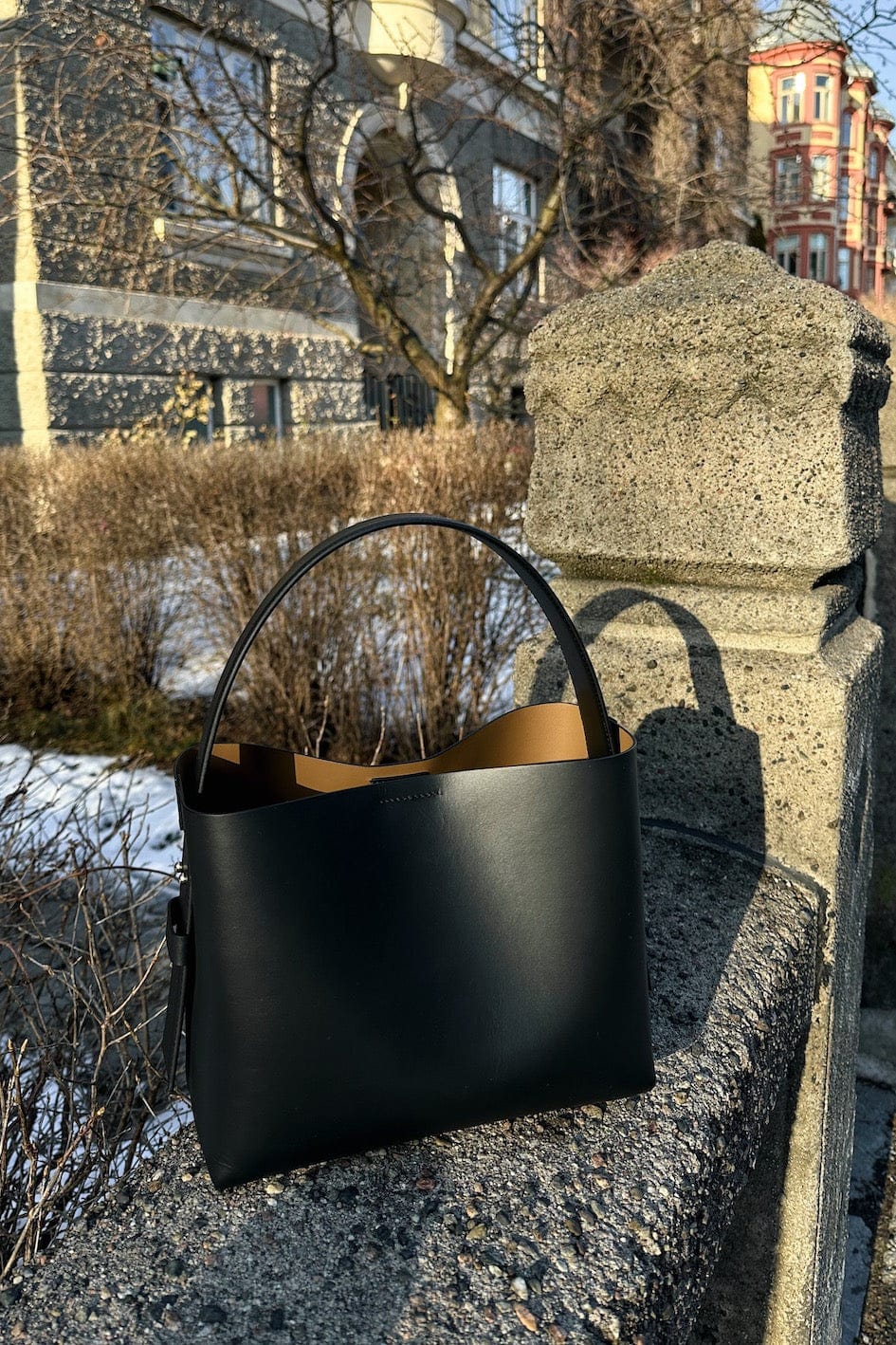Leata Leather Bag Black - Image 5