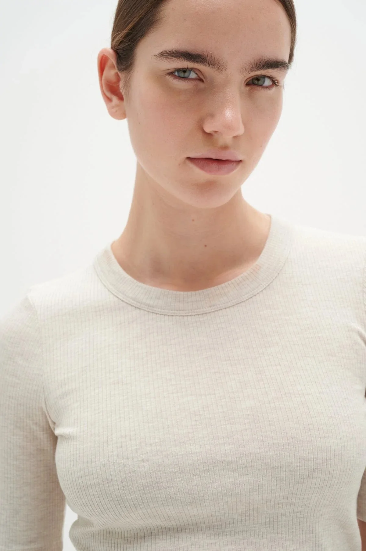 Dagnaiw Melange T-Shirt - Ecru - Image 9